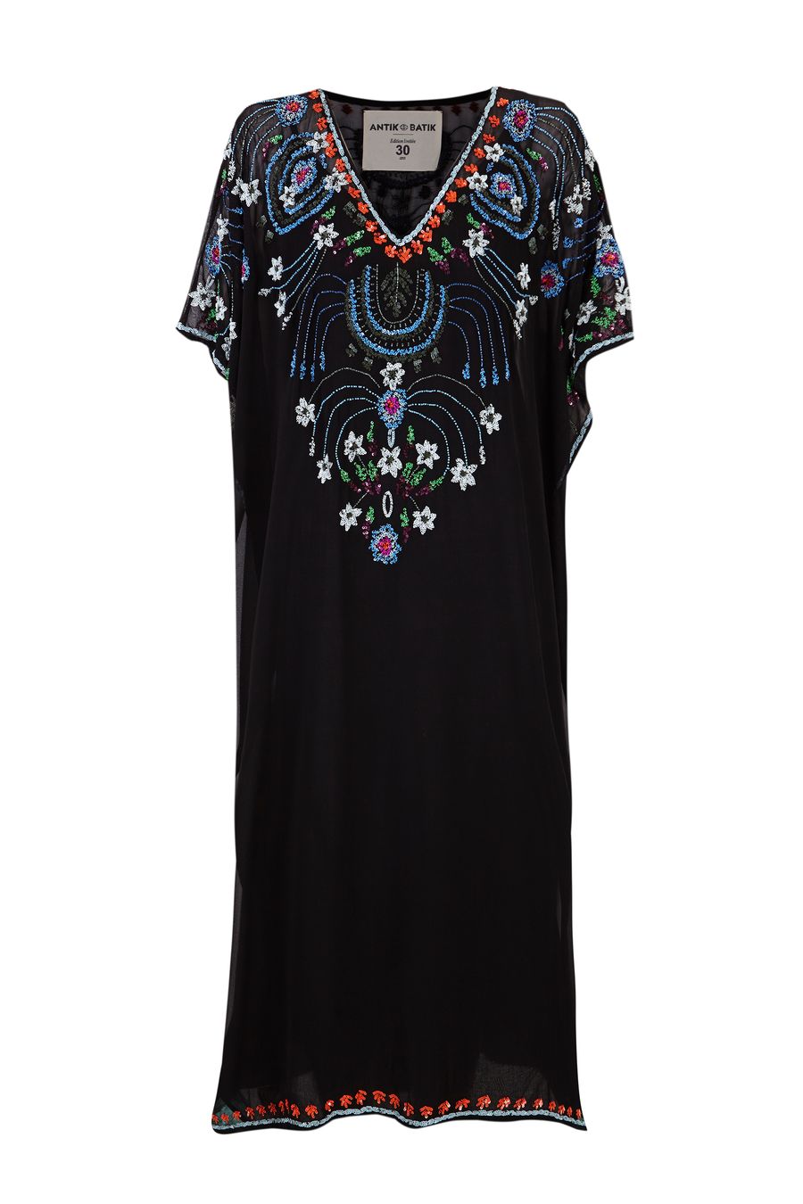 Antikbatik Caftán bordado de abalorios Ayleen