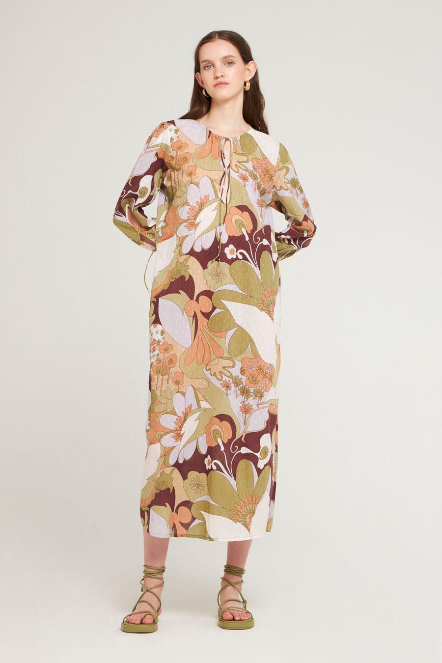 Antikbatik Bahia plumetis maxi dress