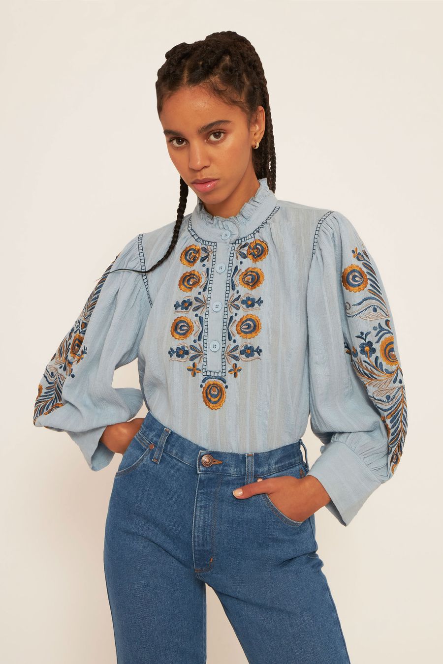 Antikbatik Igor embroidered blouse 