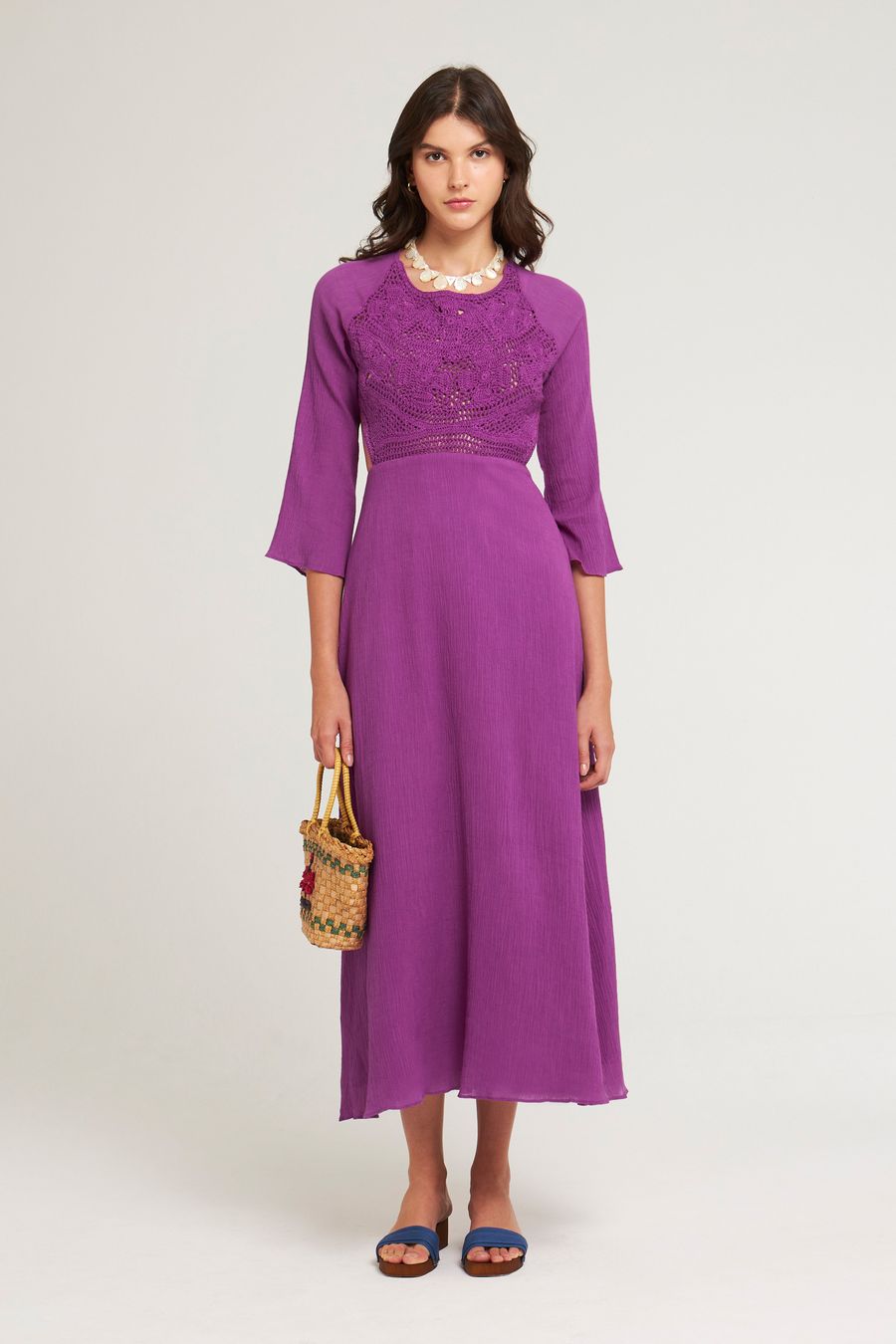 Antikbatik Lacy open-back dress