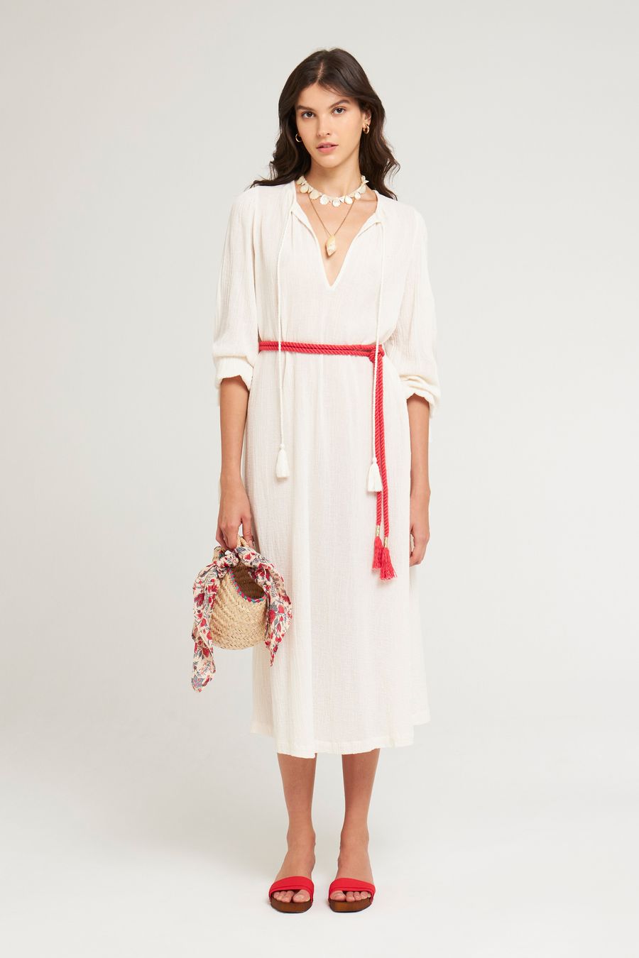 Antikbatik Vestido largo Lilou