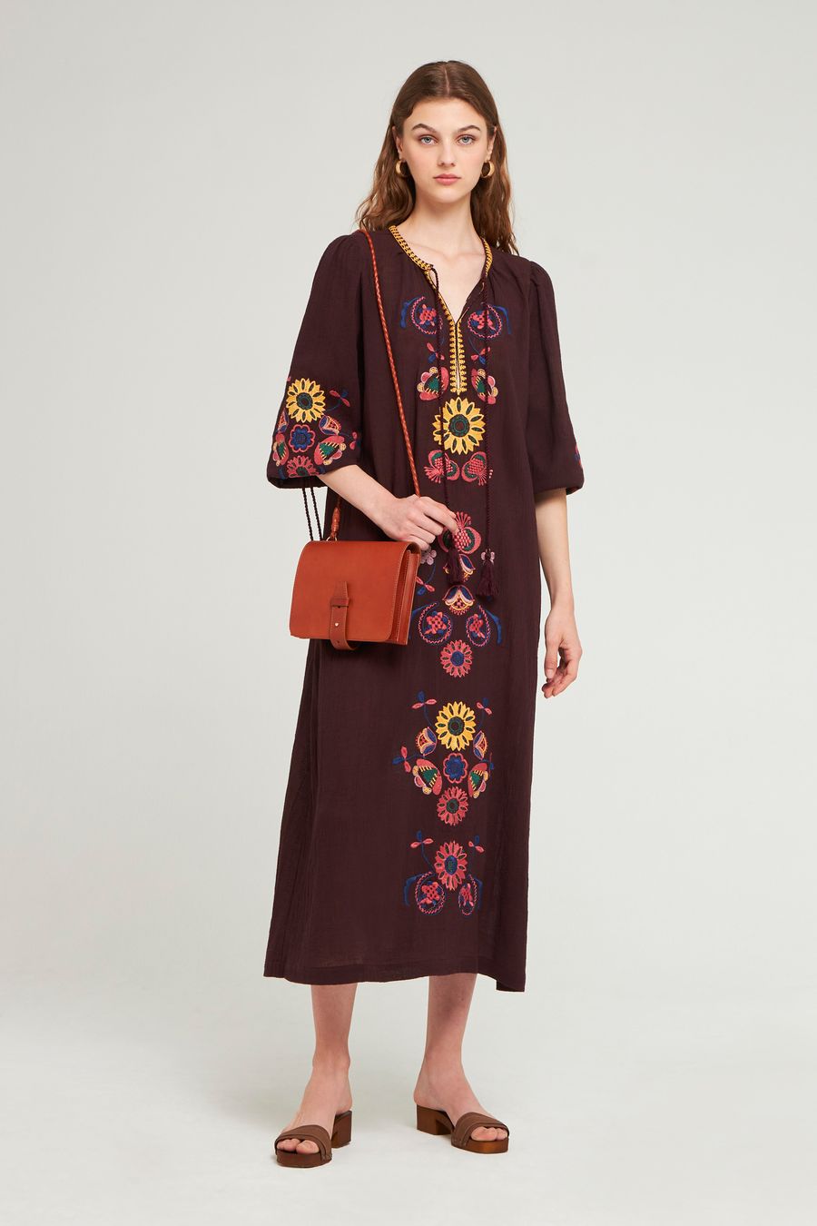 Antikbatik Magoo embroidered maxi dress