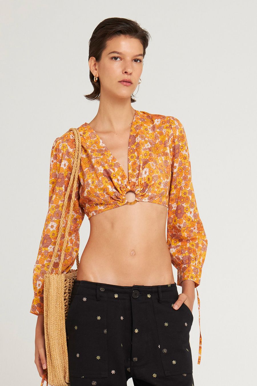 Antikbatik Crop-top Marty