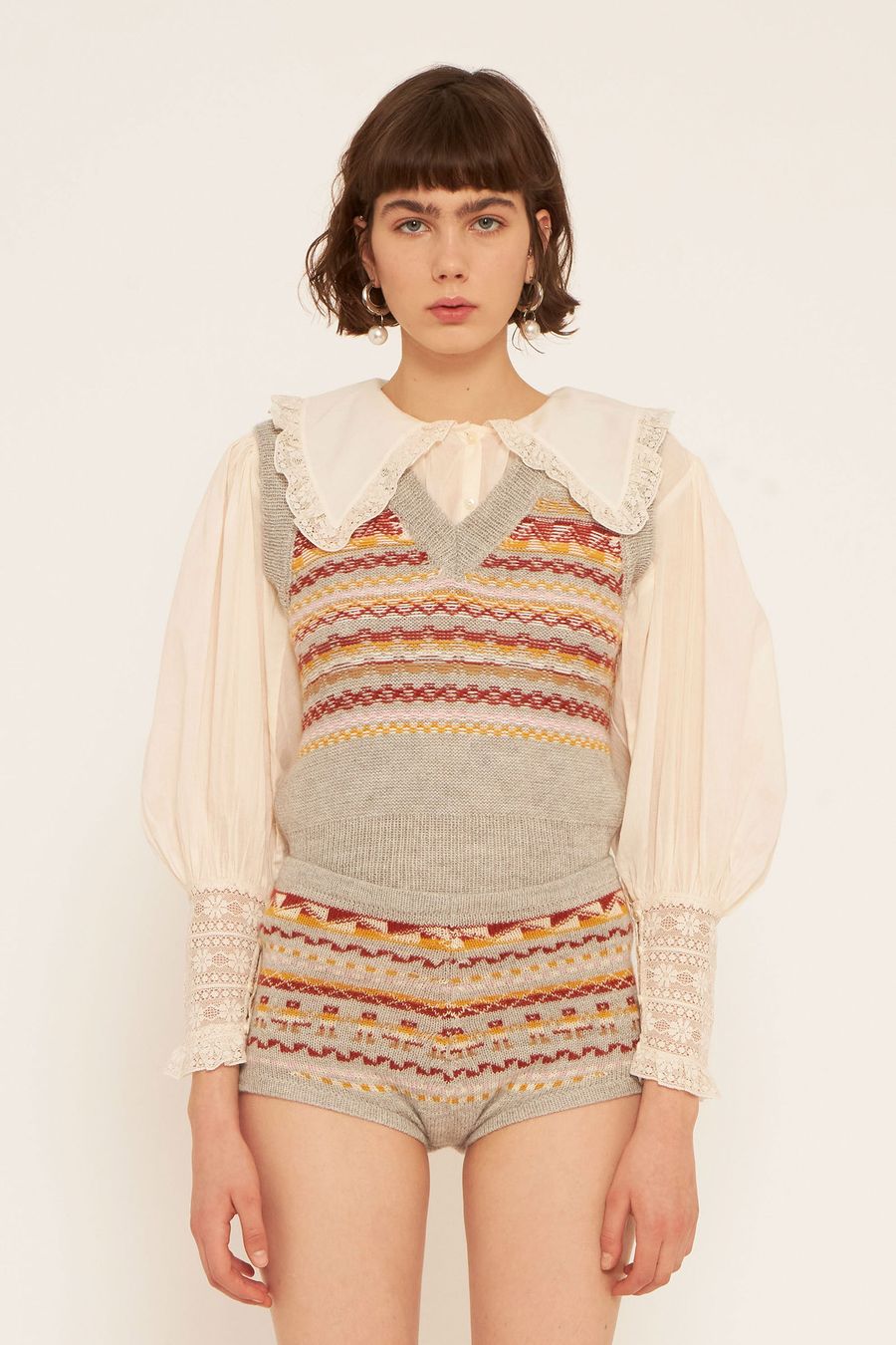 Antikbatik Roberto sleeveless alpaca wool jumper 