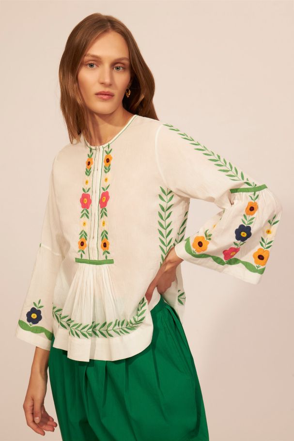Antikbatik Mia embroidered blouse