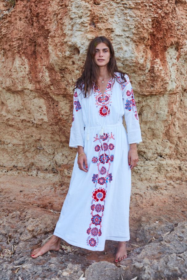 Antikbatik Danah long embroidered dress 