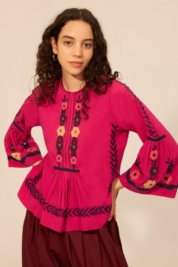 Antikbatik Mia embroidered blouse