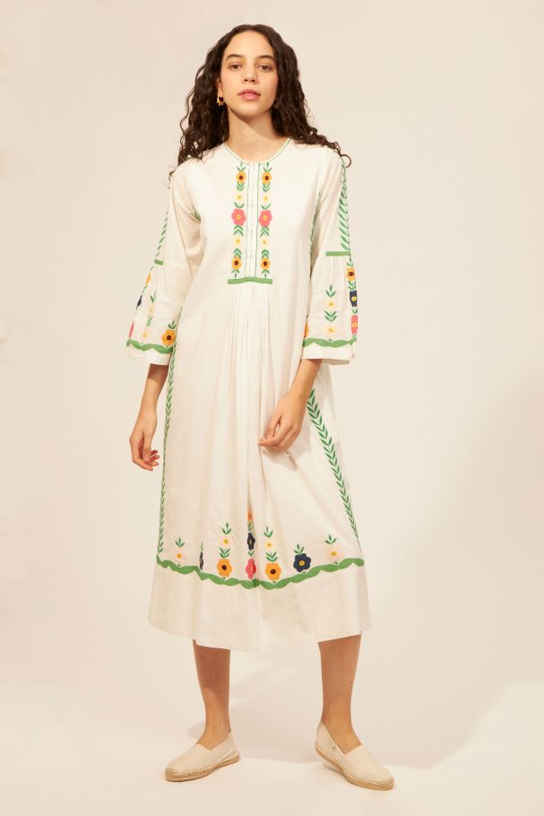 Antikbatik Mia embroidered dress