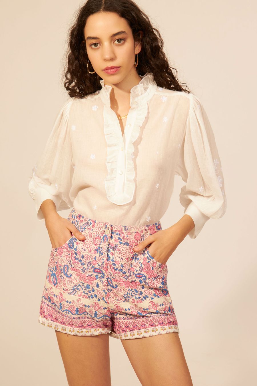 Antikbatik Anais embroidered blouse