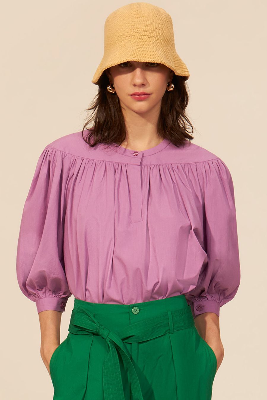 Antikbatik Kira poplin blouse