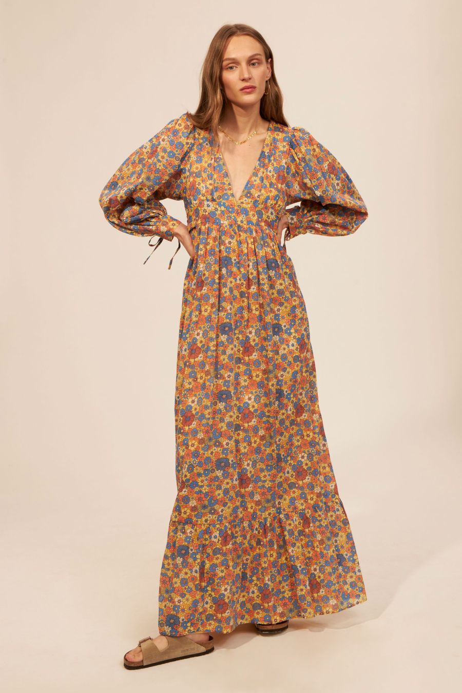 Antikbatik Paolina long printed dress