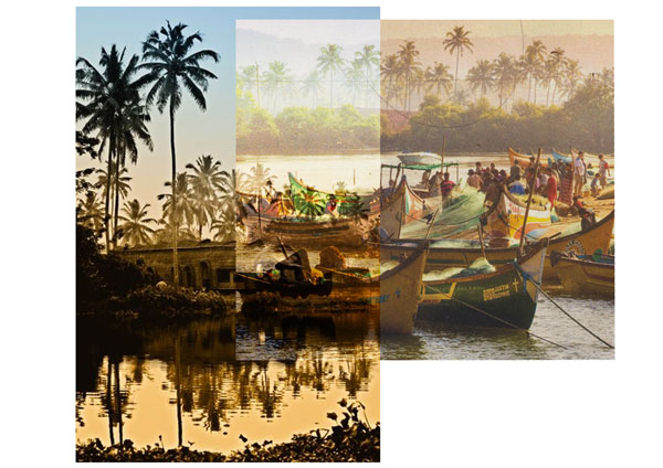 Beach - boat - tropical - Goa - Antik Batik