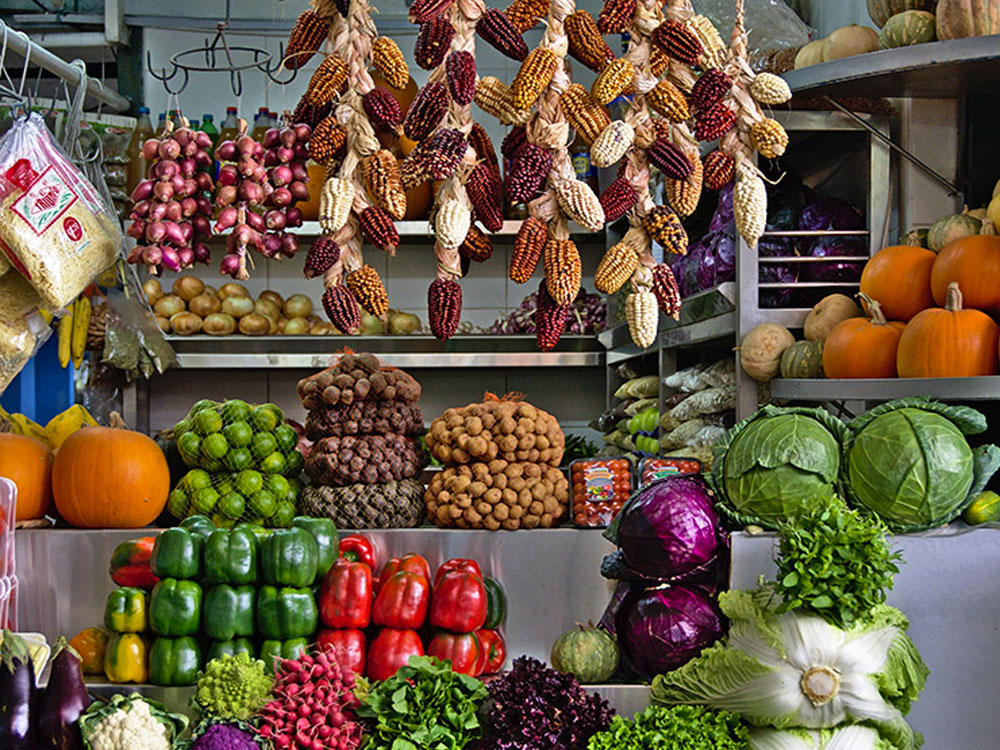 Marché - couleurs - légumes - lima - Antik Batik