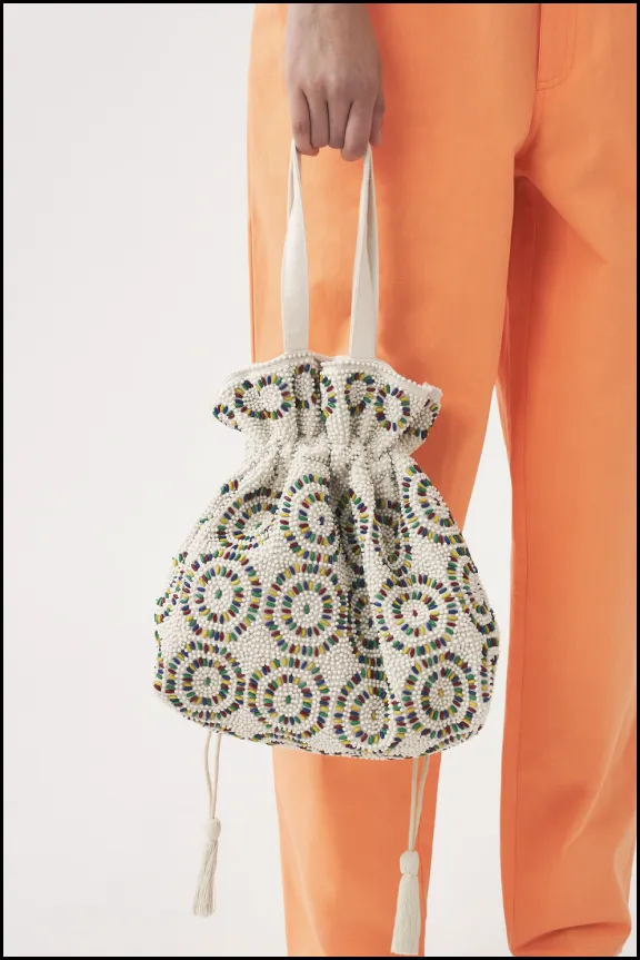 Pearl-embroidered bag Baramba