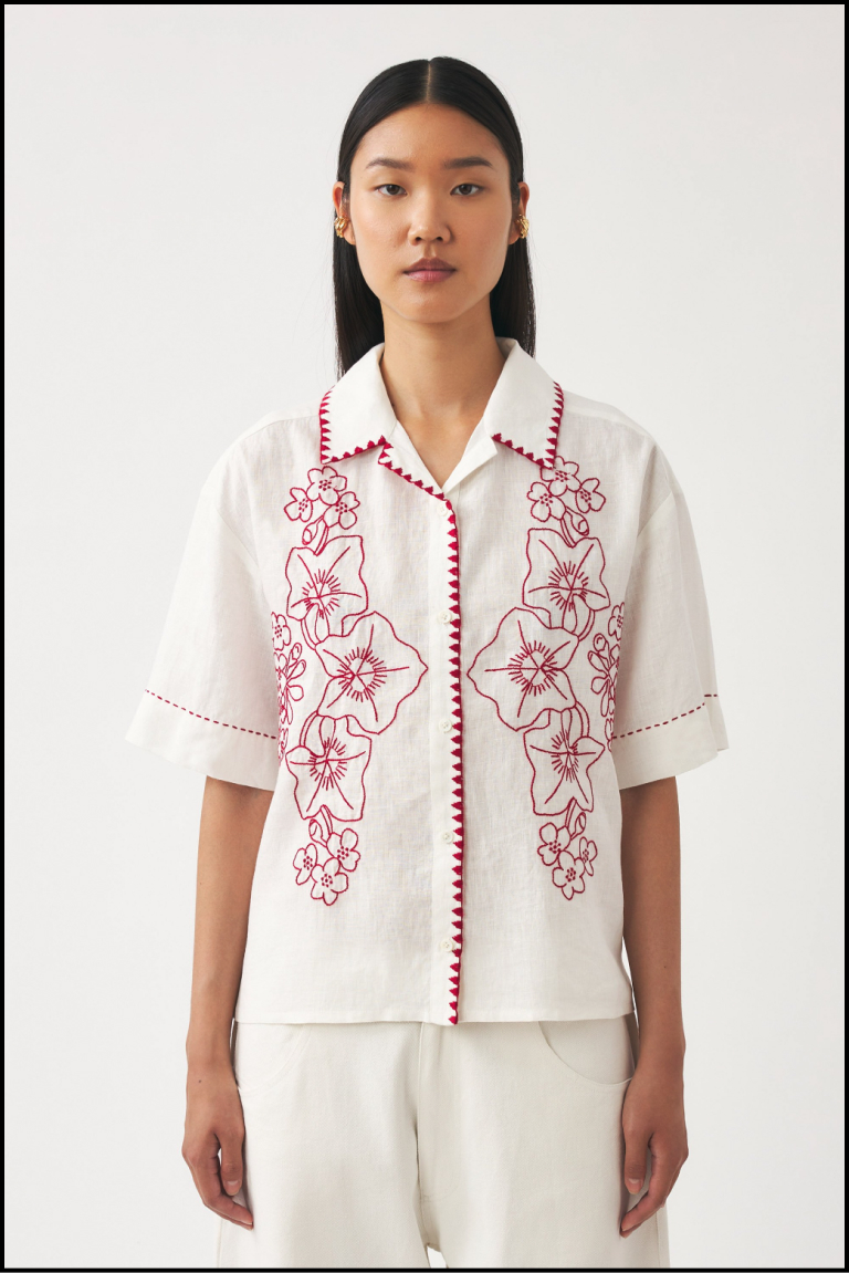 Hand-embroidered shirt Cindy